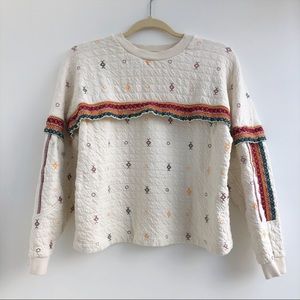Zara embroidered sweatshirt
